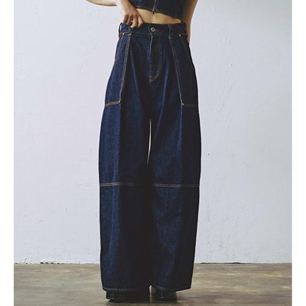 atelier SOMETHING TUCK BALLOON WIDE/タックバルーンワイドデニムパ