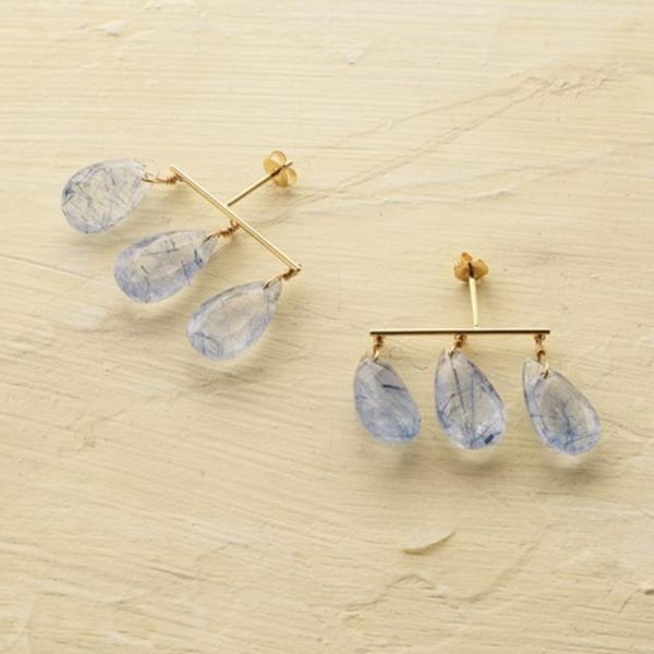 Ｋ10カラークォーツピアス