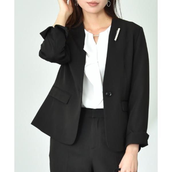 【マシーンウォッシャブル】ダブルクロスカラーレスジャケット