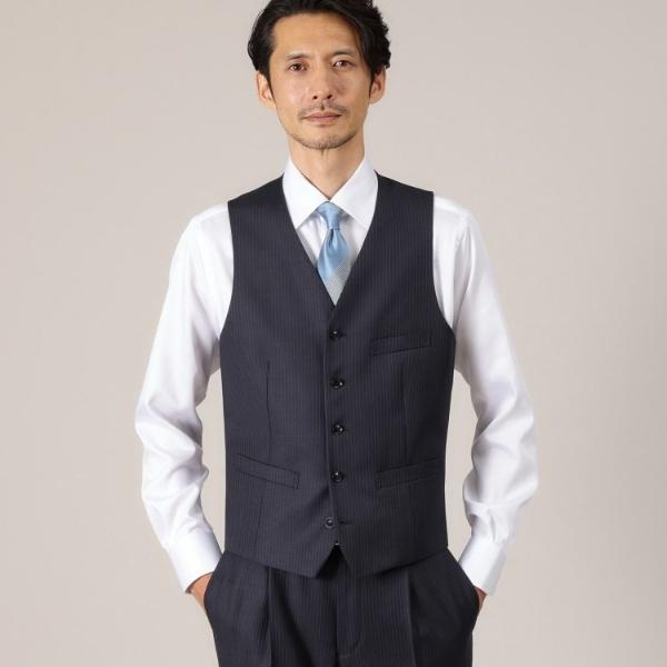 【DORMEUIL AMADEUS365】ピンストライプ ベスト3ピース対応