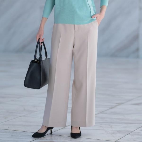 【復活！褒められパンツ】ストレッチ ワイドパンツ