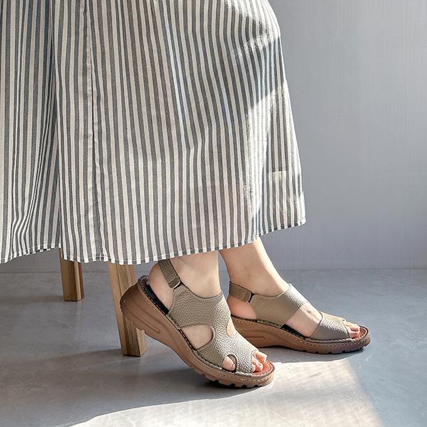 本革 日本製 幅広 軽量 バックストラップサンダル