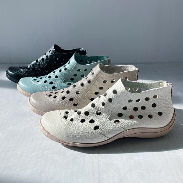 本革 日本製 パンチングデザイン コンフォートシューズ