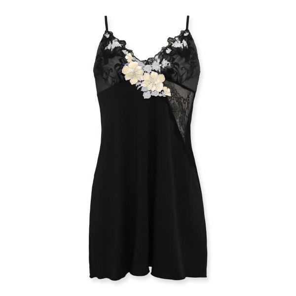 印象派の絵画のようなフラワーモチーフワンピースのインナーとして「グレースイストムード」スリップ