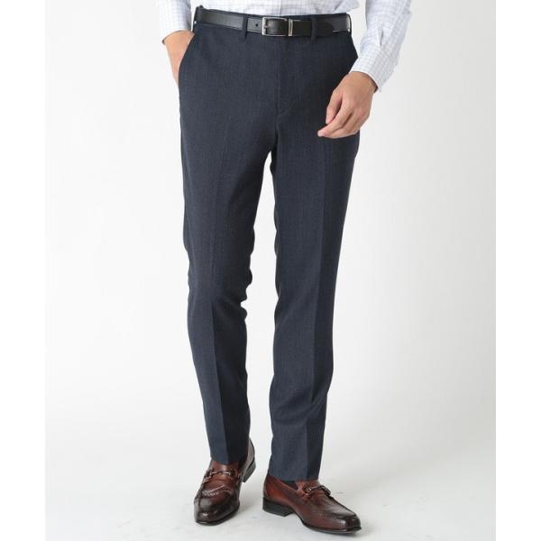 TRメランジ変形バーズアイストレッチパンツ（セットアップ対応）