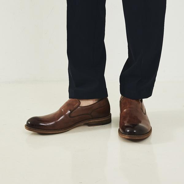 【WEB別注】プレーントゥ レザー スリッポン