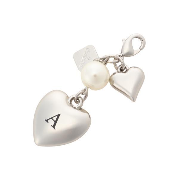 イニシャルハートファスナーチャーム A