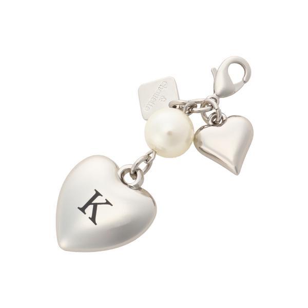 イニシャルハートファスナーチャーム K