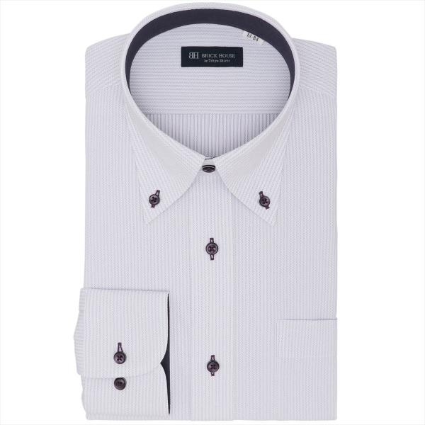 ボタンダウン 長袖 形態安定 ニットシャツ ストレッチ