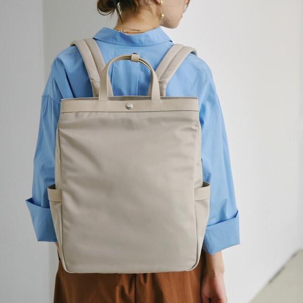 【Breath TOPKAPI】防水ナイロン レザーコンビ PC対応 トート リュック バックパック