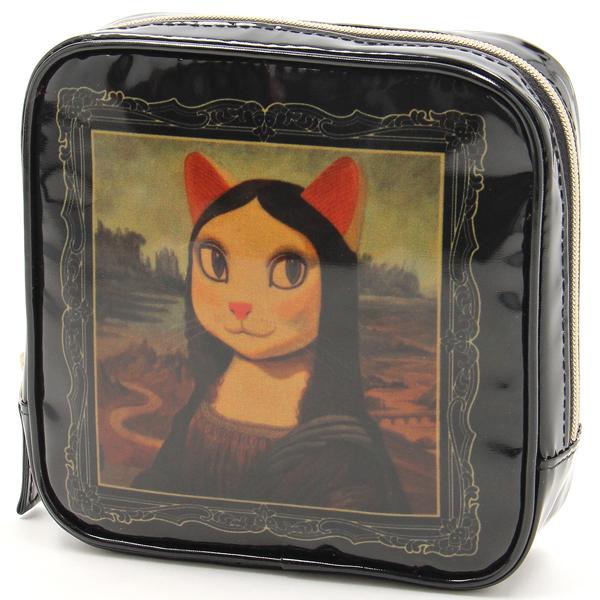 キャットアート　ポーチ　モニャ・リザ　【CAT ART】