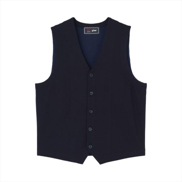 前身カットニットジレ ワッフル メンズ