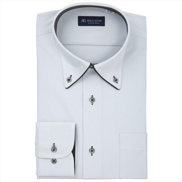 ボタンダウン 長袖 形態安定 ニットシャツ ストレッチ