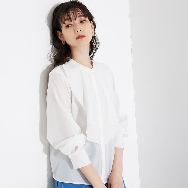 レイヤードラッフルブラウス