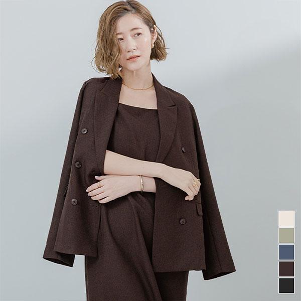 リネンライクダブルブレストジャケット