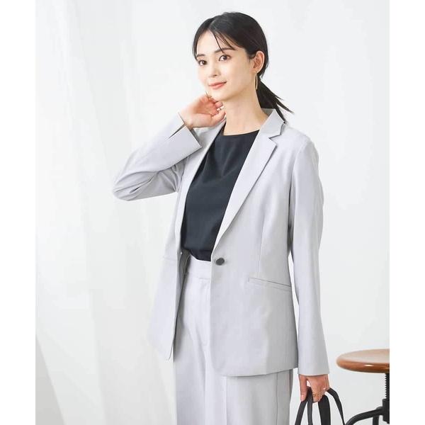 【洗える/イージーケア/UVカット/接触冷感/吸水速乾】サマーストレッチテーラードジャケット