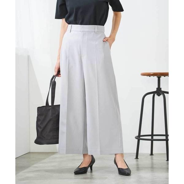 【洗える/イージーケア/UVカット/接触冷感/吸水速乾】サマーストレッチクロップドパンツ