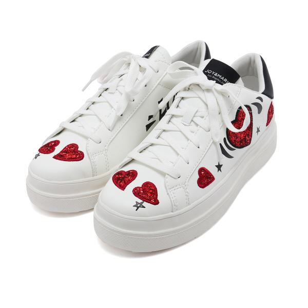 Joy ＆ Mario 厚底ハートデザインスニーカー 82211W