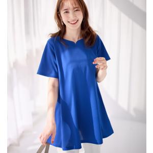 【接触冷感】さらっと快適！高見えフレアーロングチュニックＴシャツ｜マルイ(丸井)Yahoo!店