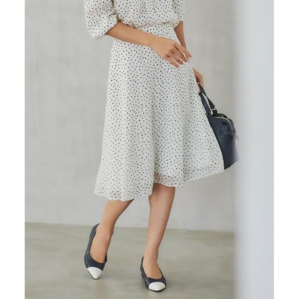 【マシンウォッシュ可／セットアップ可能】コツキ柄プリントスカート