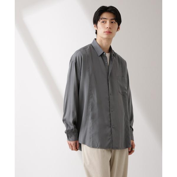 カットオフワイドドレープシャツ 長袖