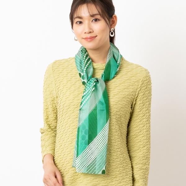 ドット柄シルクストール