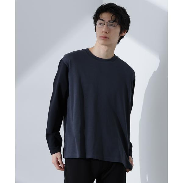 2トーンシルケットTシャツ 長袖