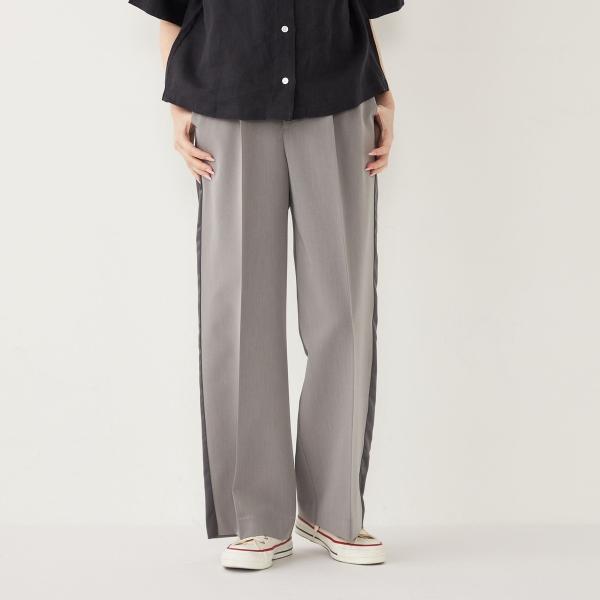 SHIPS Colors:〈手洗い可能〉サテン サイドライン パンツ