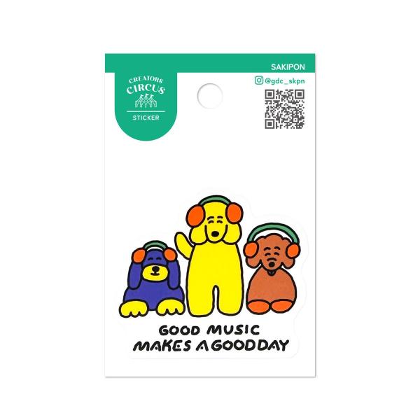 クリエイターズサーカス　ステッカー　ＭＵＳＩＣ　ＤＯＧＳ　