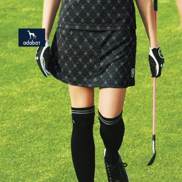 【新レーベル ADABAT NAVY】吸水速乾 フルールドリスストレッチスカート