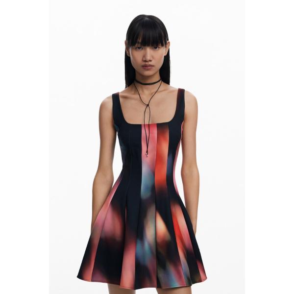 【5サイズ展開/XS/XL/大きいサイズ】パネルショートドレス