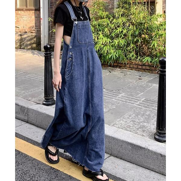 サロペットスカート韓国風デニムジャンスカ