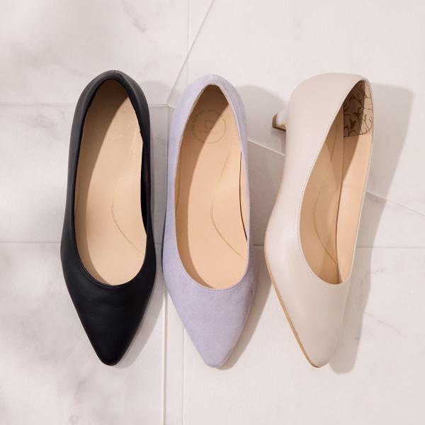 セレモニー〜ビジネスまで【快適ウォークパンプス】ソフトポインテッドトゥパンプス/605004