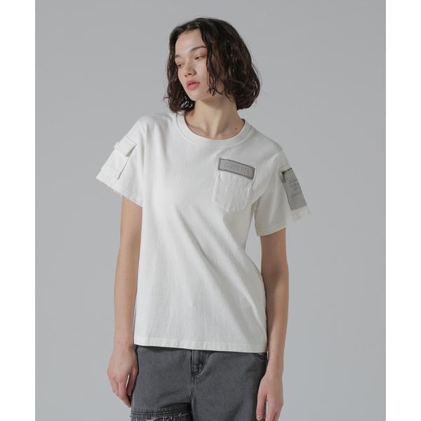 《50th Anniversary》LEATHER PATCHED FATIGUE T-SHIRT／