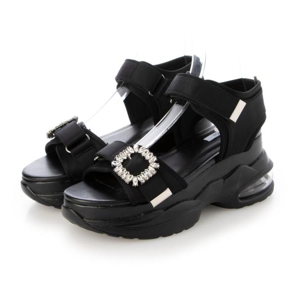 【25春夏新作】【XS-LLサイズ展開・美脚】ビジュー厚底ソールサンダル IY5738