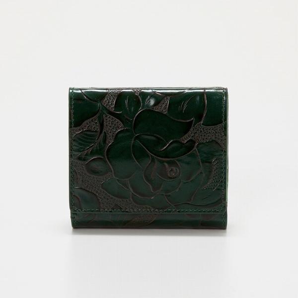 【TREASURE TOPKAPI】ローズエンボス ツヤ レザー 二つ折り財布