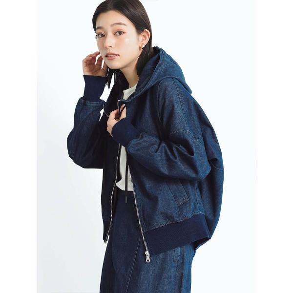 フード付きデニムアウター