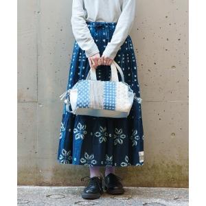 デニムパッチ横長ボストン