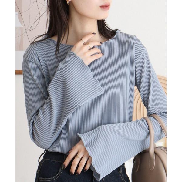 カット フレア袖 プリーツ メロー プルオーバー