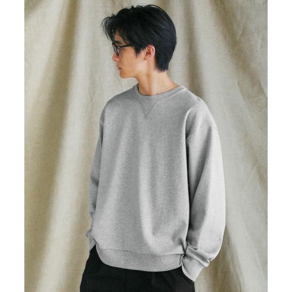 【日本製】和歌山ミラノリブ10オンスクルーネックスウェットライクバルーンVガゼット長袖プルパーカー