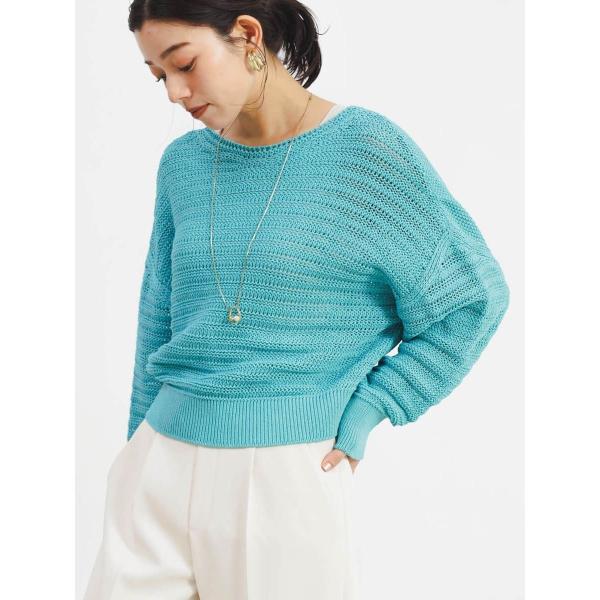 ローゲージ和紙糸ニット