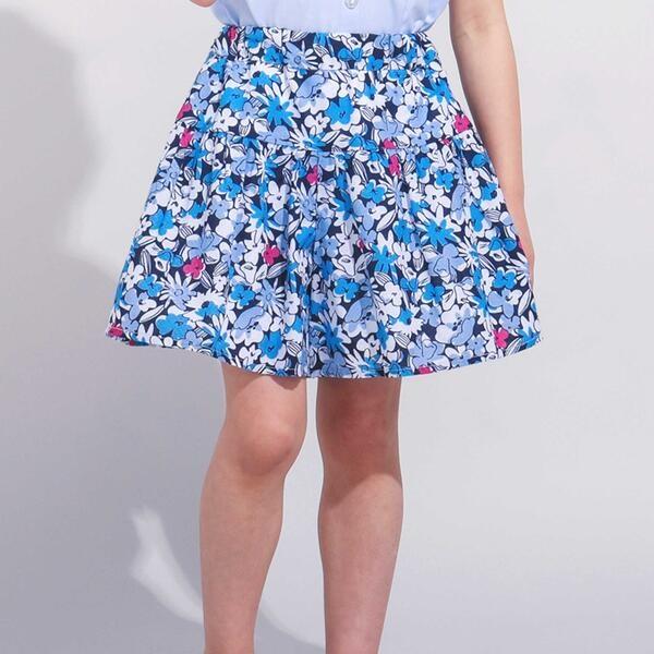 【お揃い】ドビーフラワーガーデンプリントキュロットパンツ(90~150cm)