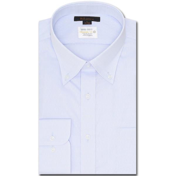 m.f.エディトリアル 形態安定 吸水速乾 ボタンダウン ビジネスドレス長袖シャツ