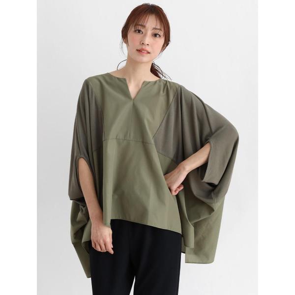 キーネックデザインワイドプルオーバー