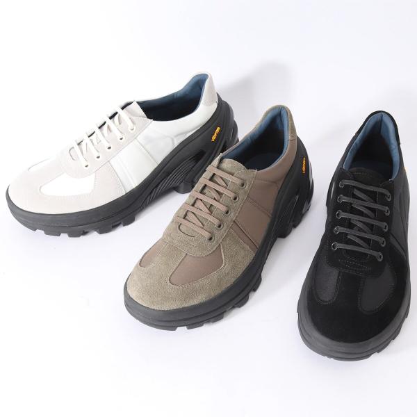 vibram 厚底 コーデュラナイロン ローカット スニーカー ジャーマントレーナー