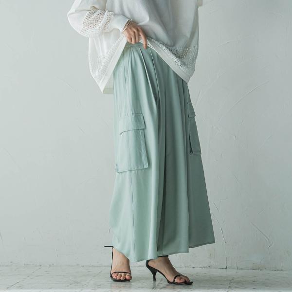 【新色追加】シャンブレーカーゴキュロットパンツ