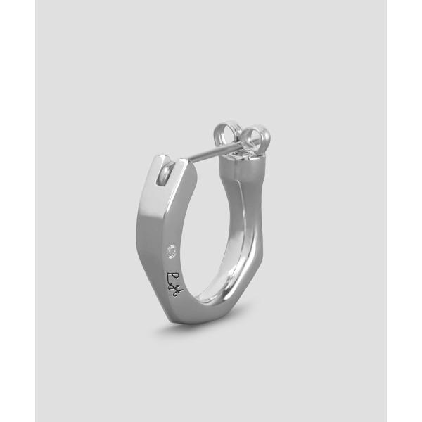 LH for Gift クロッシングピアス/フラグメントフープ/ブラック/シルバー925