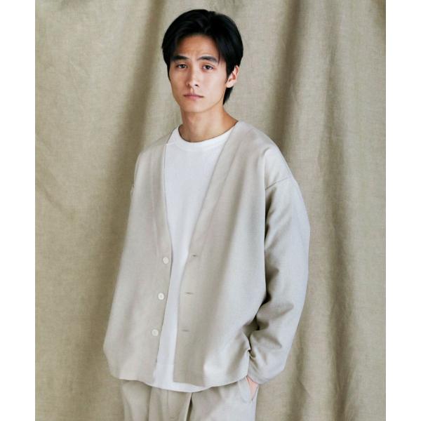 【日本製】Naturemier TECHリネンライクトロピカルノーカラージャケット