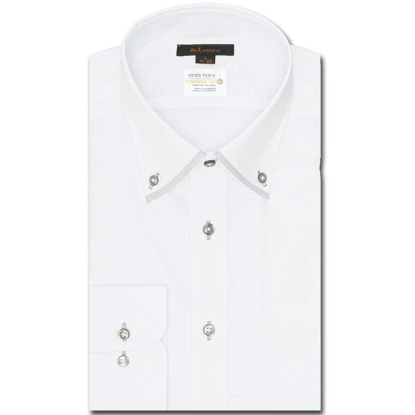 m.f.エディトリアル 形態安定 吸水速乾 ボタンダウン ビジネスドレス長袖シャツ