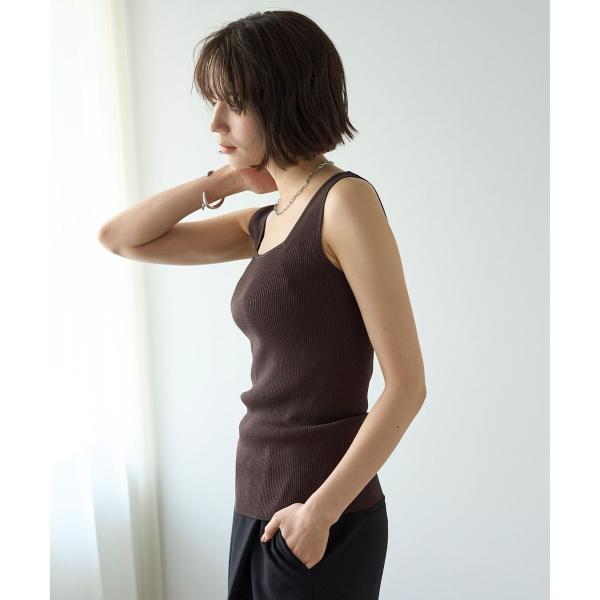 スゴ機能 リブタンクトップ